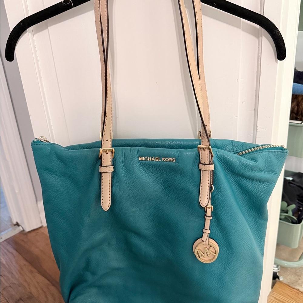 Michael Kors Turquoise Leather Tote